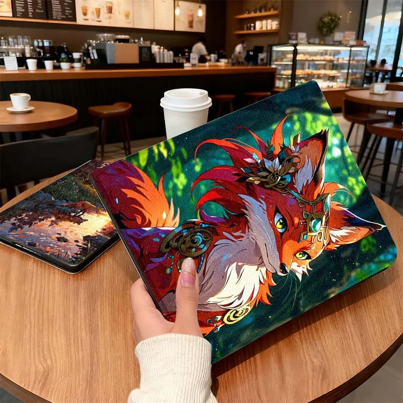 

Fox Dog Cute Art For OPPO Pad 2 3 4 Neo Air SE X Pro 10.36 11 11.4 11.61 12.1 13.2 Inch 2025 Foldable Tablet Case