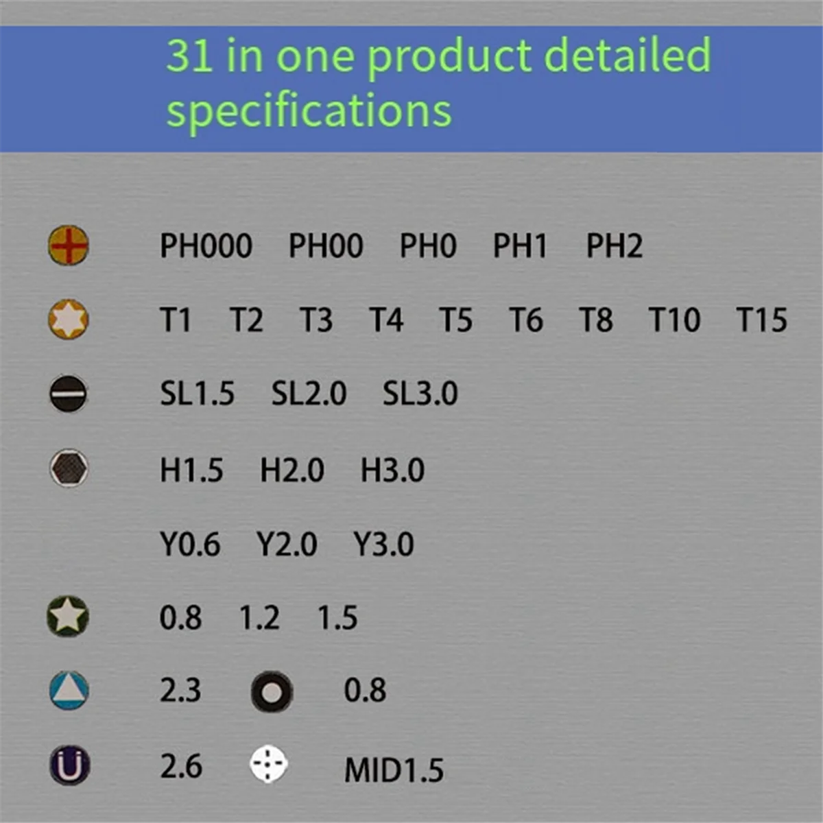 32-In-1 Multifunctional Screwdriver Set for Disassembling Mobile Phones, Computers,Telecommunications Clocks and Watches