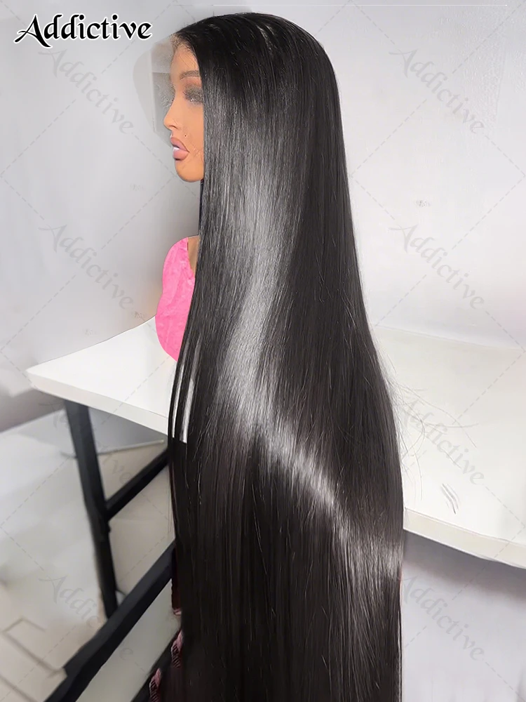 

30 40 Inch Bone Straight 13x6 HD Lace Frontal Wig Human Hair 220 Density 13x4 Lace Front 5x5 Glueless Closure Wigs For Women