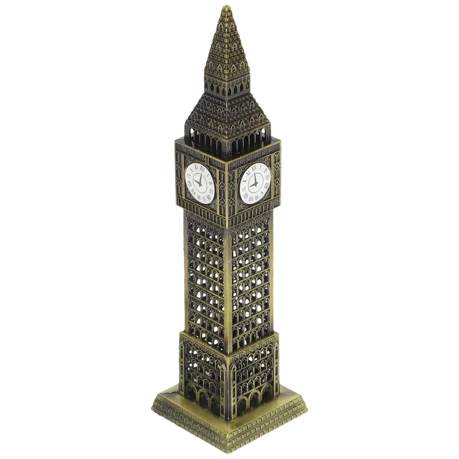 

Decoration Big Ben Model Alloy Building Sculpture Metal Souvenir Home Supplies Desktop Architecture