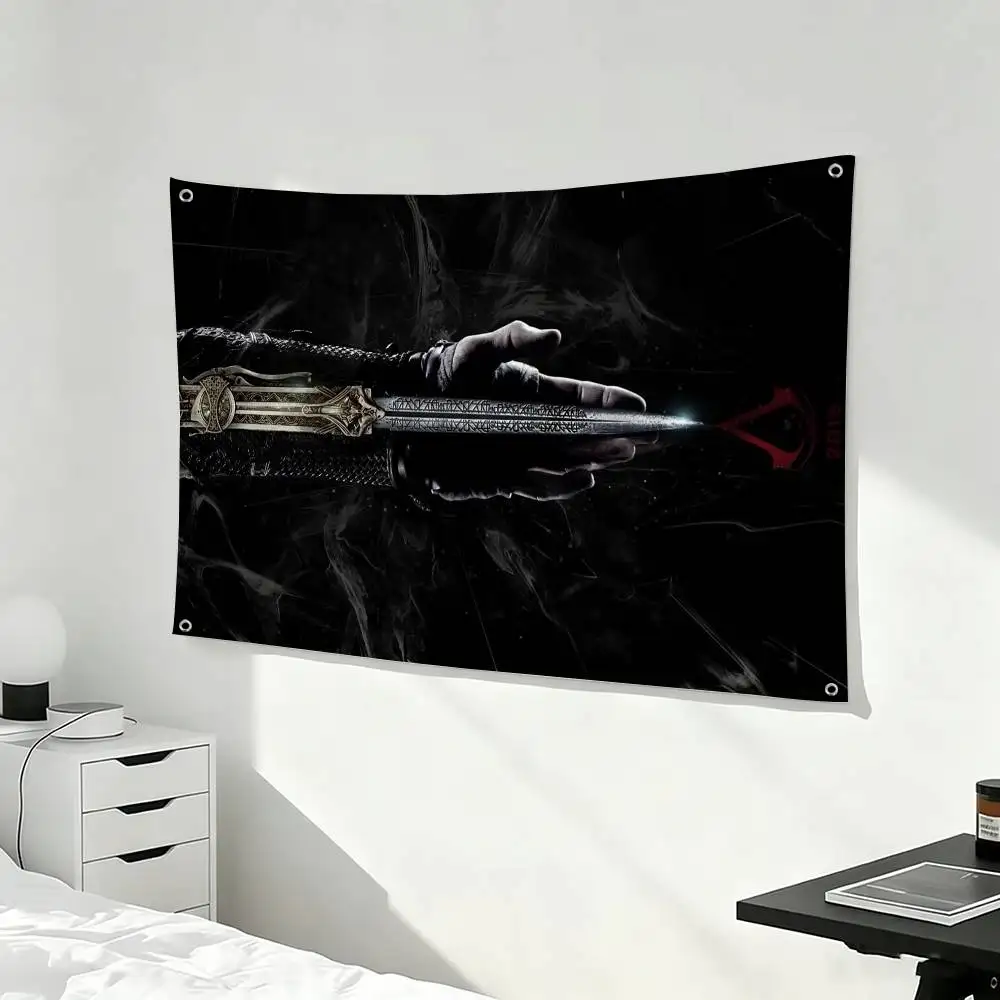 Popular Adventure Game Assassin Creed  Flags for Bedrooms Home Decor Items Outdoor Decors Garage Decoration Flaga