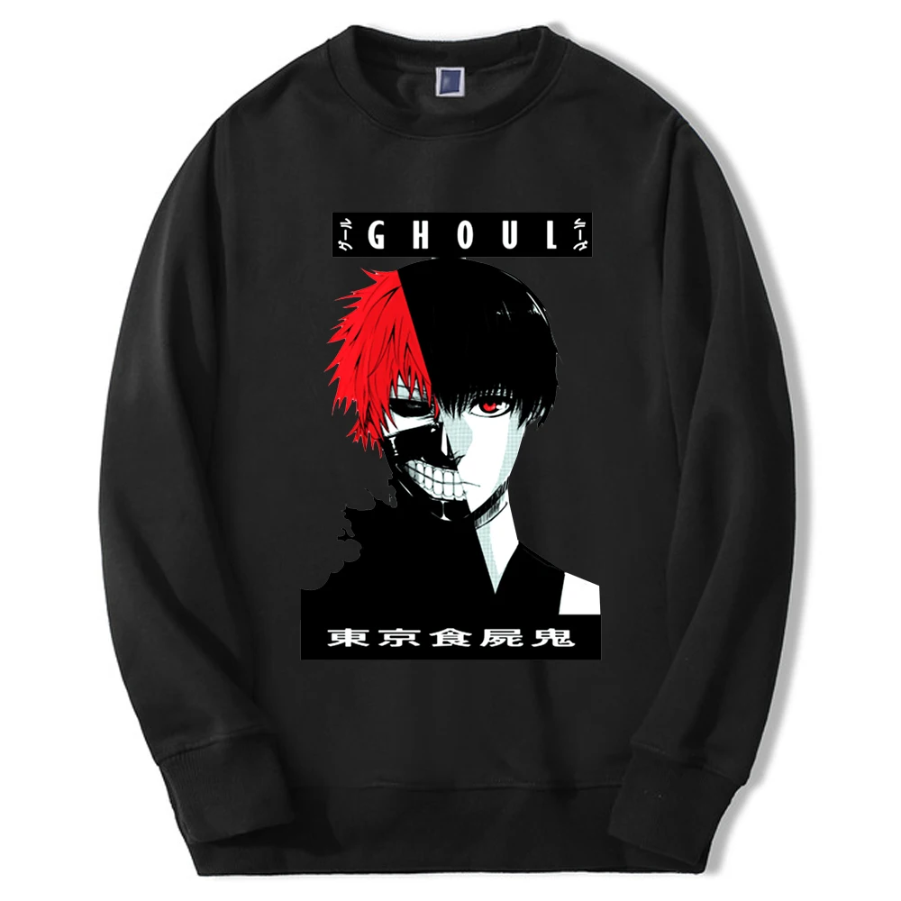 Tokyo Ghoul Print Japanese Mangas Anime Sweatshirts Hoodie Harajuku Fleece Loose Pullover Graphic Hoodie Mens Designer Clothes