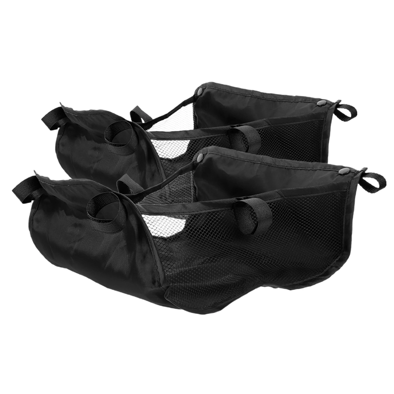 

2pcs Bottom Organizer Bag Large Capacity Wear-Resistant Oxford Cloth Universal Under Stroller Storage Basket For Diaper Towel