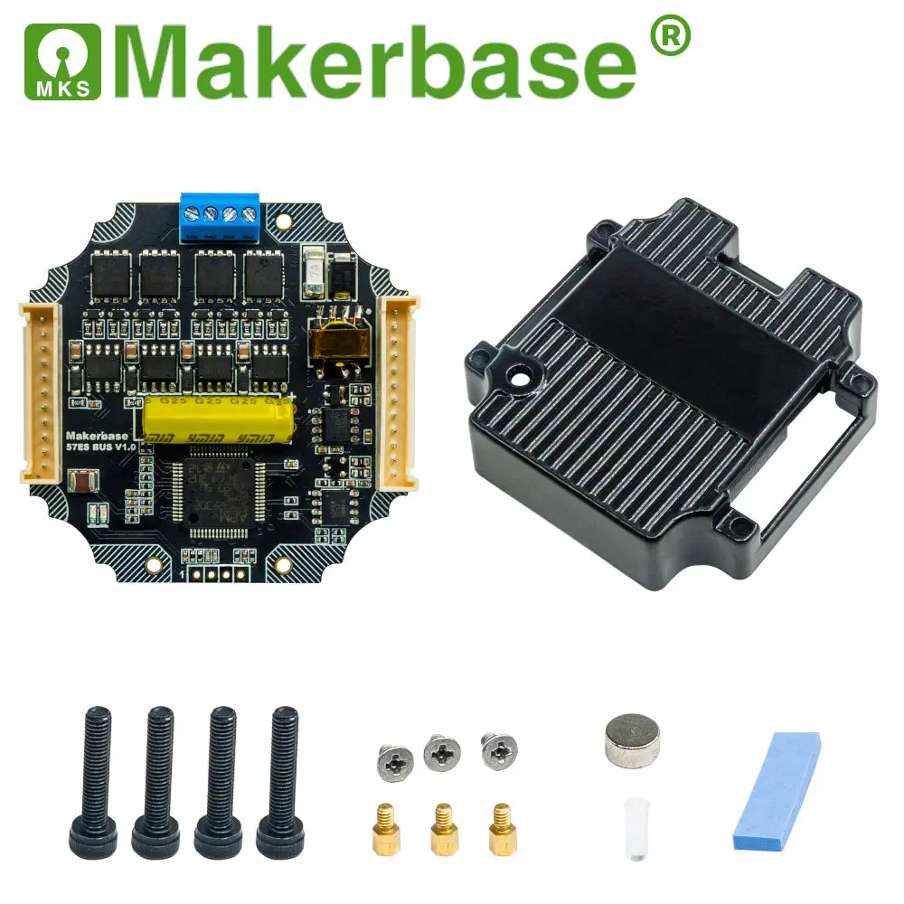 MKS SERVO57ES 57mm Closed Loop Stepper Motor Driver RS485 CAN Ultra Quiet FOC S-Curve Acceleration 20V-48V