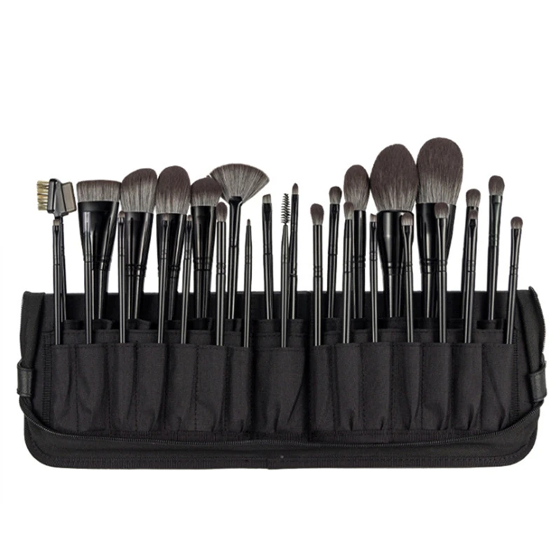 29/14 Holes Professional Fold Waterproof Women Makeup Brush Tools Bag Organizer Travel Powder Cosmetic Sets Toiletry Case Holder