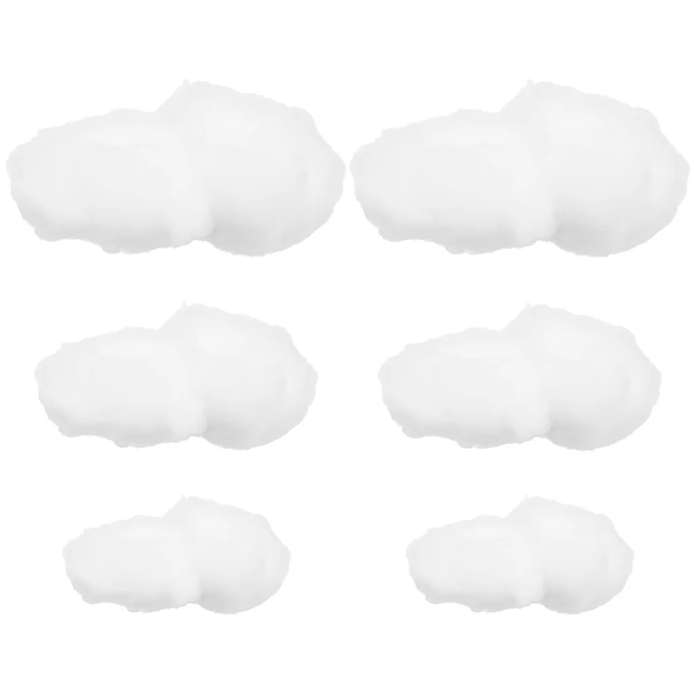 

6Pcs Artificial Cloud Hanging Decor Simulated White Cloud Pendant for Room Nursery Wedding Festival Party Ceiling