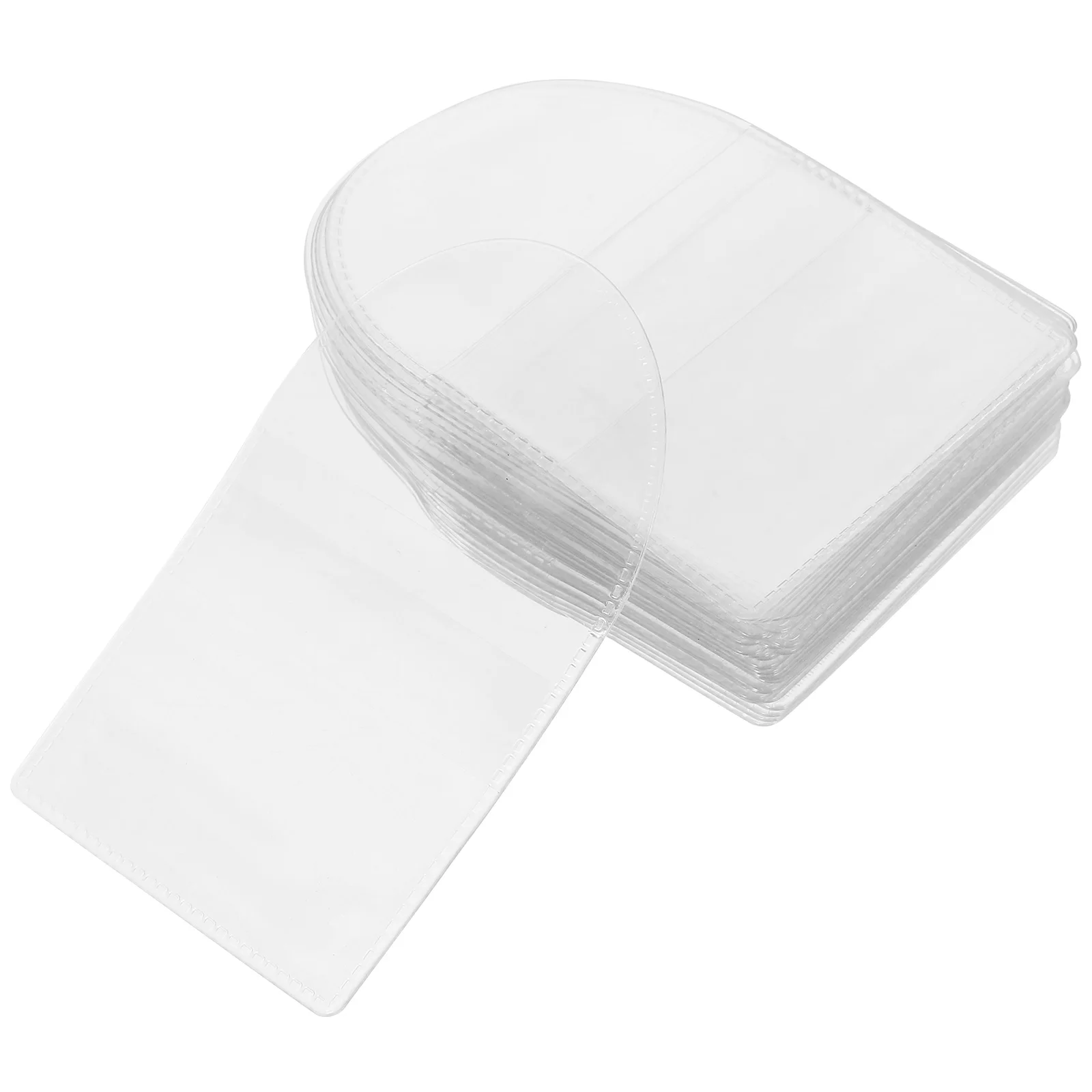 

40pcs Transparent Badge Bags 55x52mm PVC Coin Collector Sleeves Clear Holder Portable Organizer Currency Pouch Storage