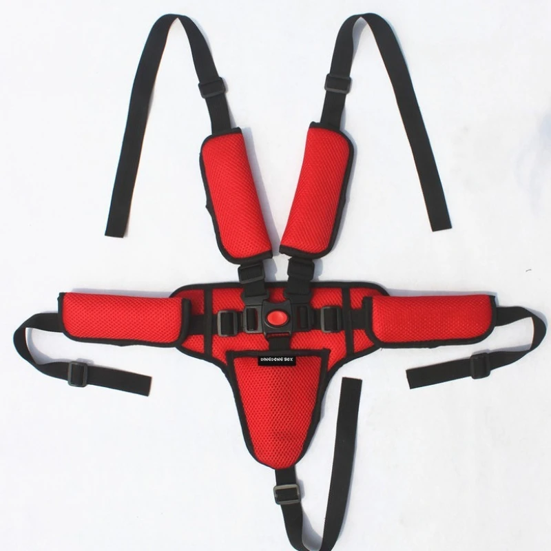 5-Point Safety Belt 3-Point Fixed Belt Children's Dining Chair Standard Accessories Baby Stroller Safety Belt Seat