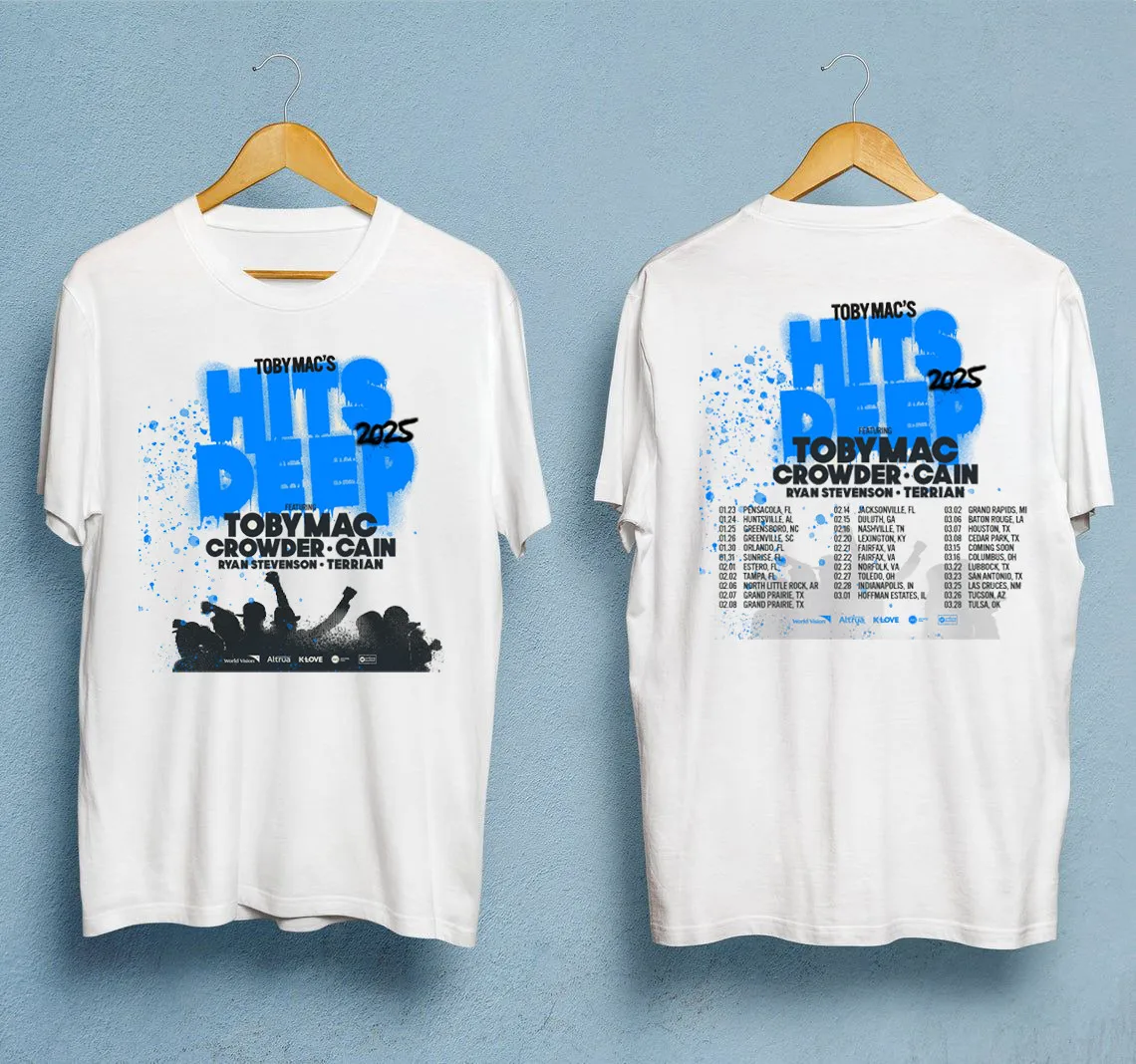 TobyMac’s Hits Deep Tour 2025 TwoSide White Shirt Adults BL974
