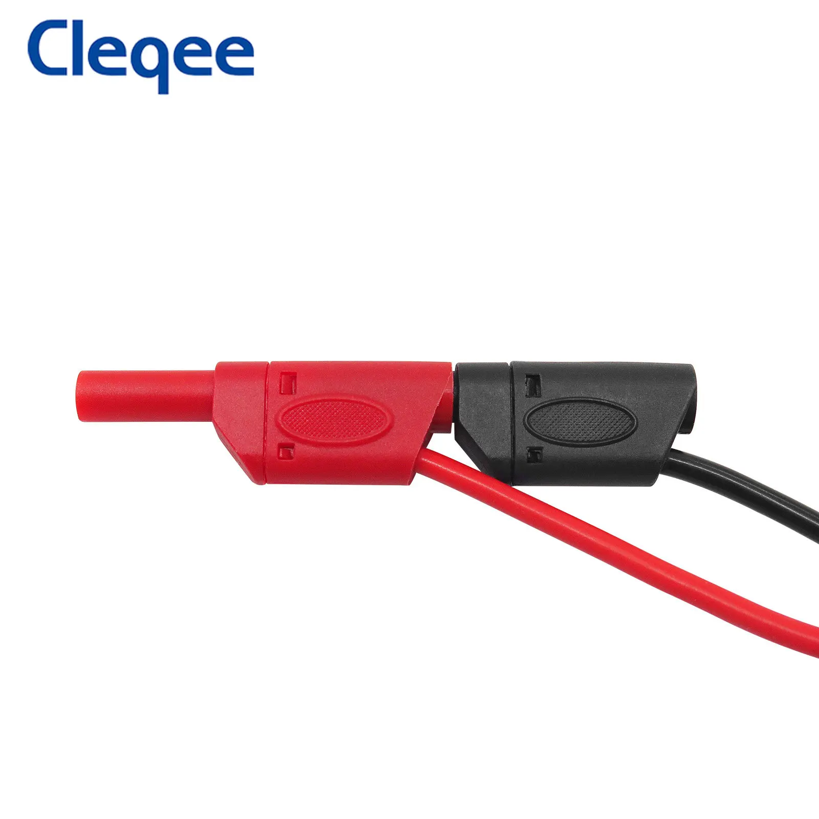 Cleqee P1050 5PCS Dual Stackable 4mm Banana Plug Soft Test Lead Cable Double-ended Safe Multimeter Banana Plug 1M