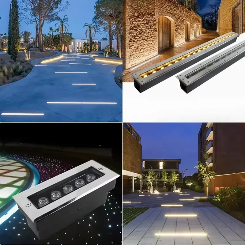 Most Popular Buried Lamp IP65 Garden Strip Ground Surface Mounted LED Linear Light Driveway Underground Lights Remote Control