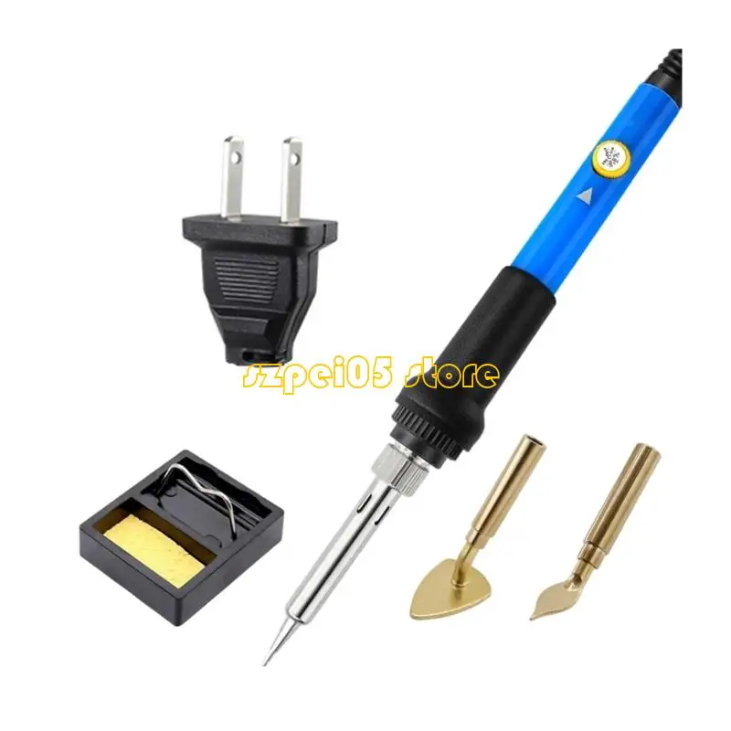 45BE 60W Temperature Adjustable Soldering Iron Safety Soldering Iron with Display For Electronics And Art Projects