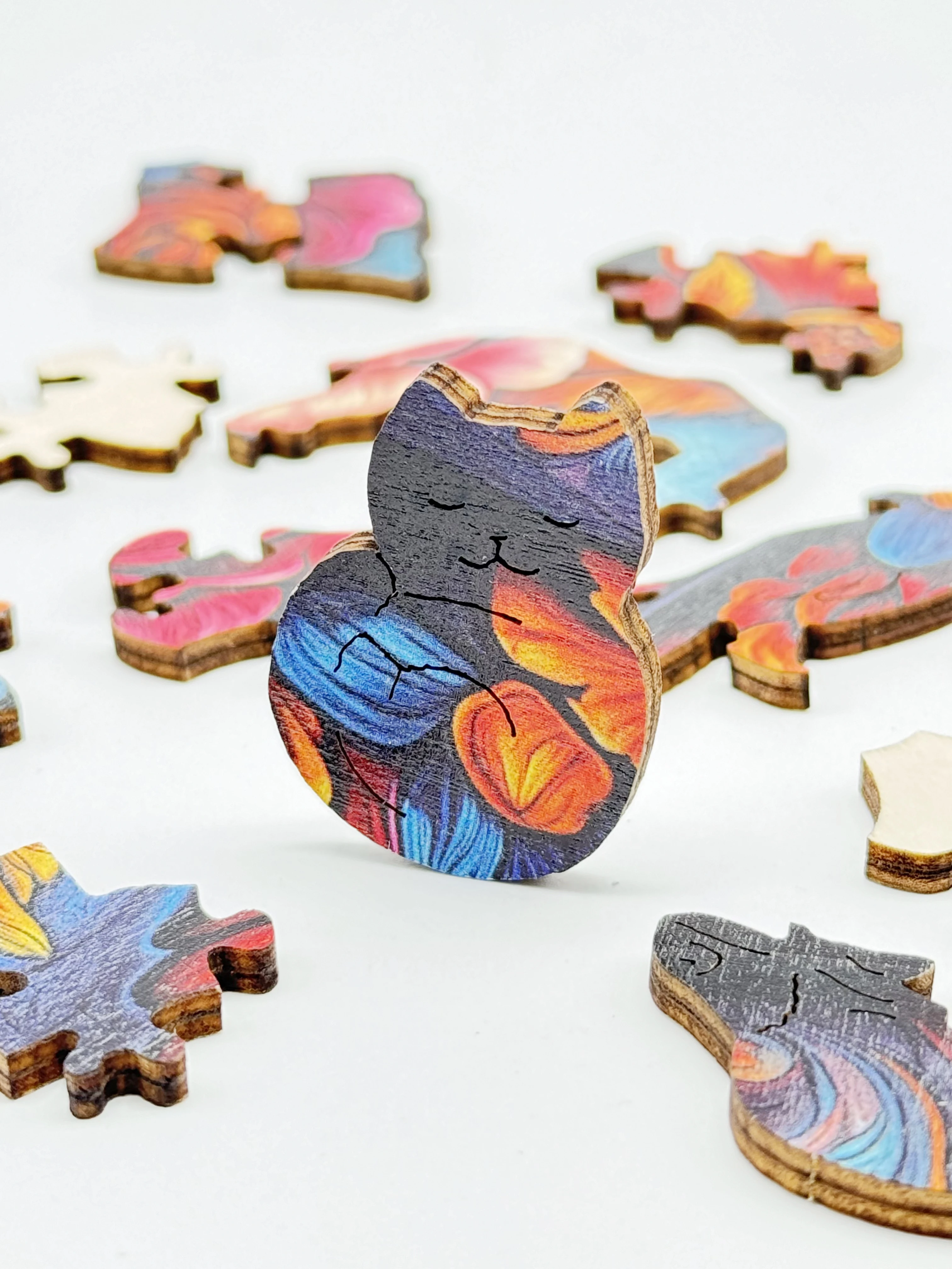 ثلاثية الأبعاد قطار الغابات الخشبية بازل قطع للكبار والأطفال 300 قطعة التحدي العالي التعليمية هدية الألعاب التفاعلية الألغاز الخشب