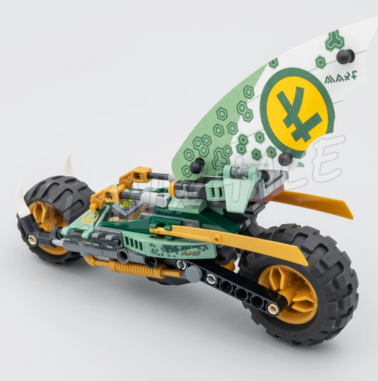 183-teiliges Shinobi 2-in-1 Fahrzeug Lloyd's Dschungel-Chopper-Bike Insel Abnehmbarer Flieger 60037 Bausteine Spielzeug Kompatibel mit Modell
