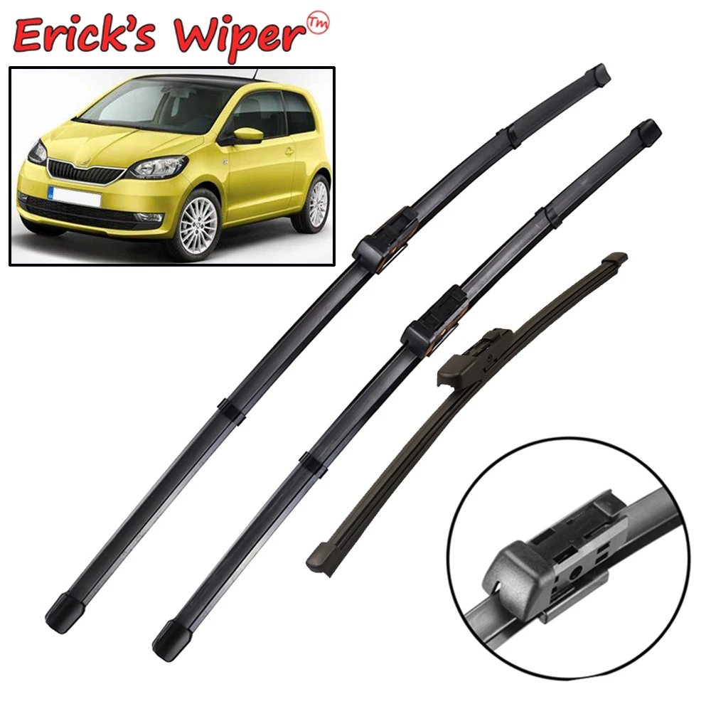 Erick\'s Wiper LHD Front & Rear Wiper Blades Set For Skoda Citigo 2011 - 2021 Windshield Windscreen Window Rain Brush 24\