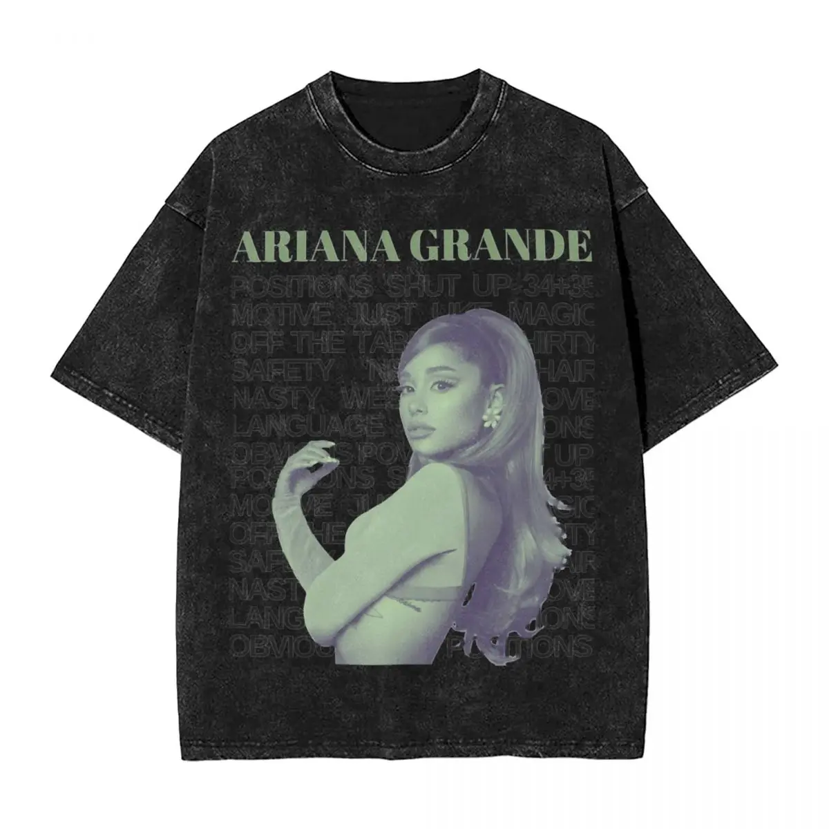 Men Vintage Pop Music Singer T Shirts Ariana Grandes Clothes Y2K Short-Sleeve T Shirt O Neck Harajuku Design Tee Shirt Cheap