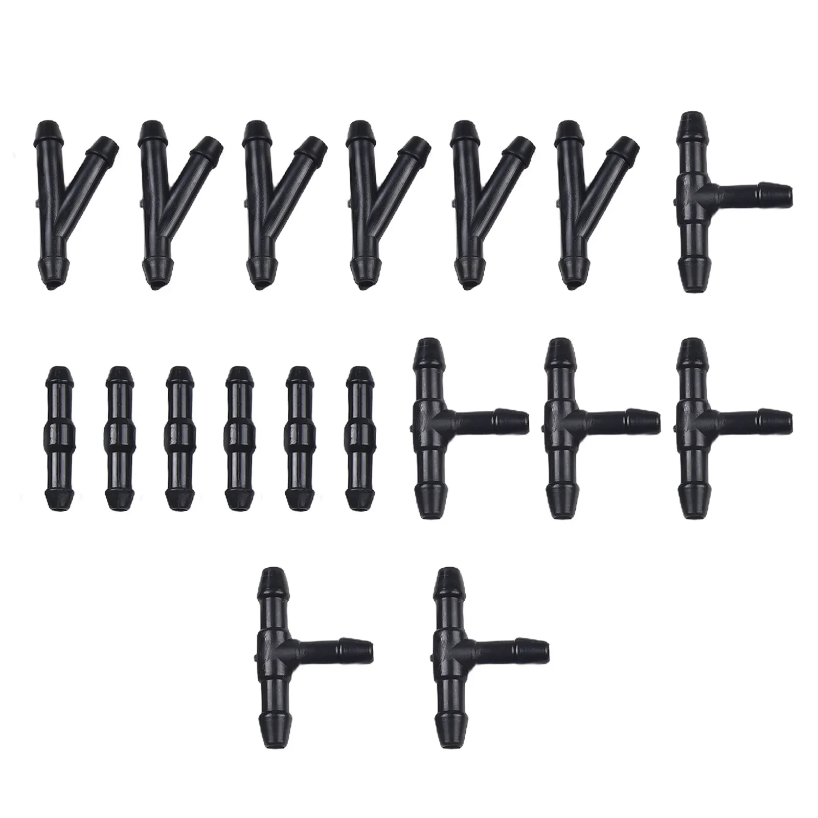 

Windshield Washer Hose Connectors 18pcs T Y I Type Splitter Fittings Kit For Secure And Hose Connections In Cars