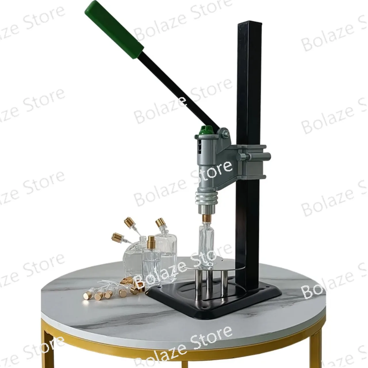 Manual capping semi-automatic perfume bottle edging machine