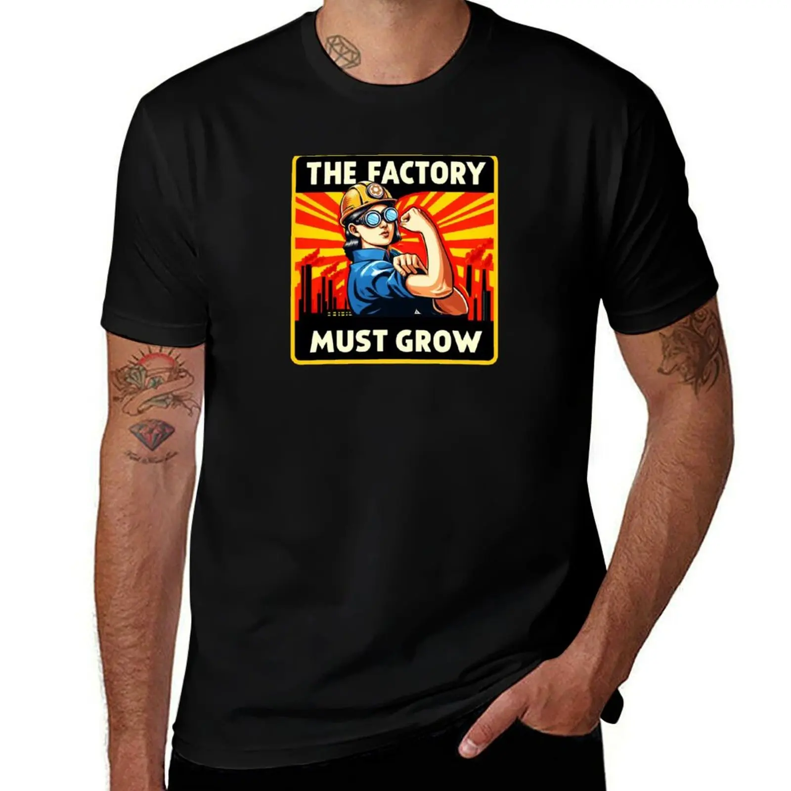 

Factorio - The factory Must Grow T-Shirt g man t shirts for men cotton t shirts high quality T-Shirt
