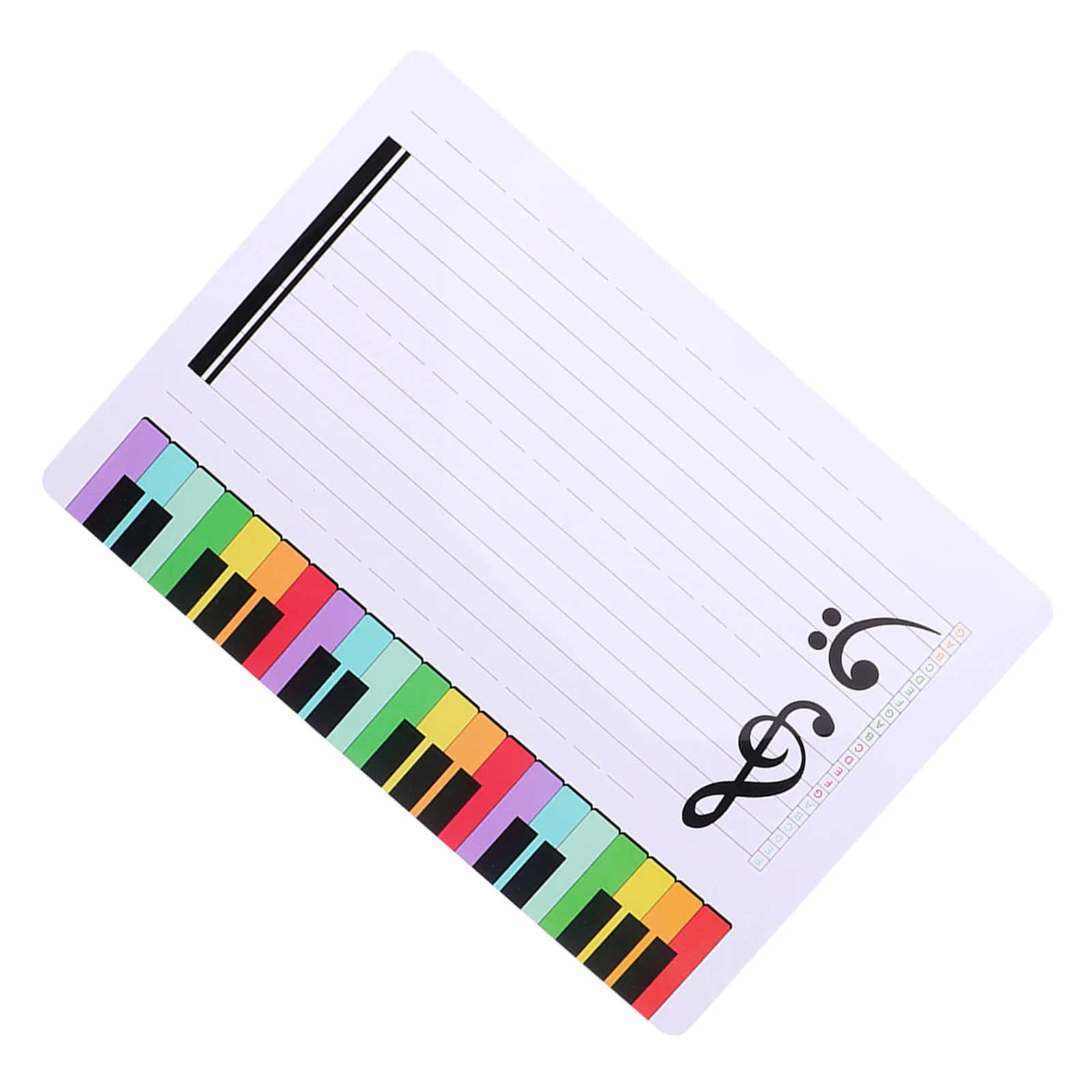 Stave Board Staff Whiteboard Dry Erase Boards for Desk Erasable Plastic Note Student