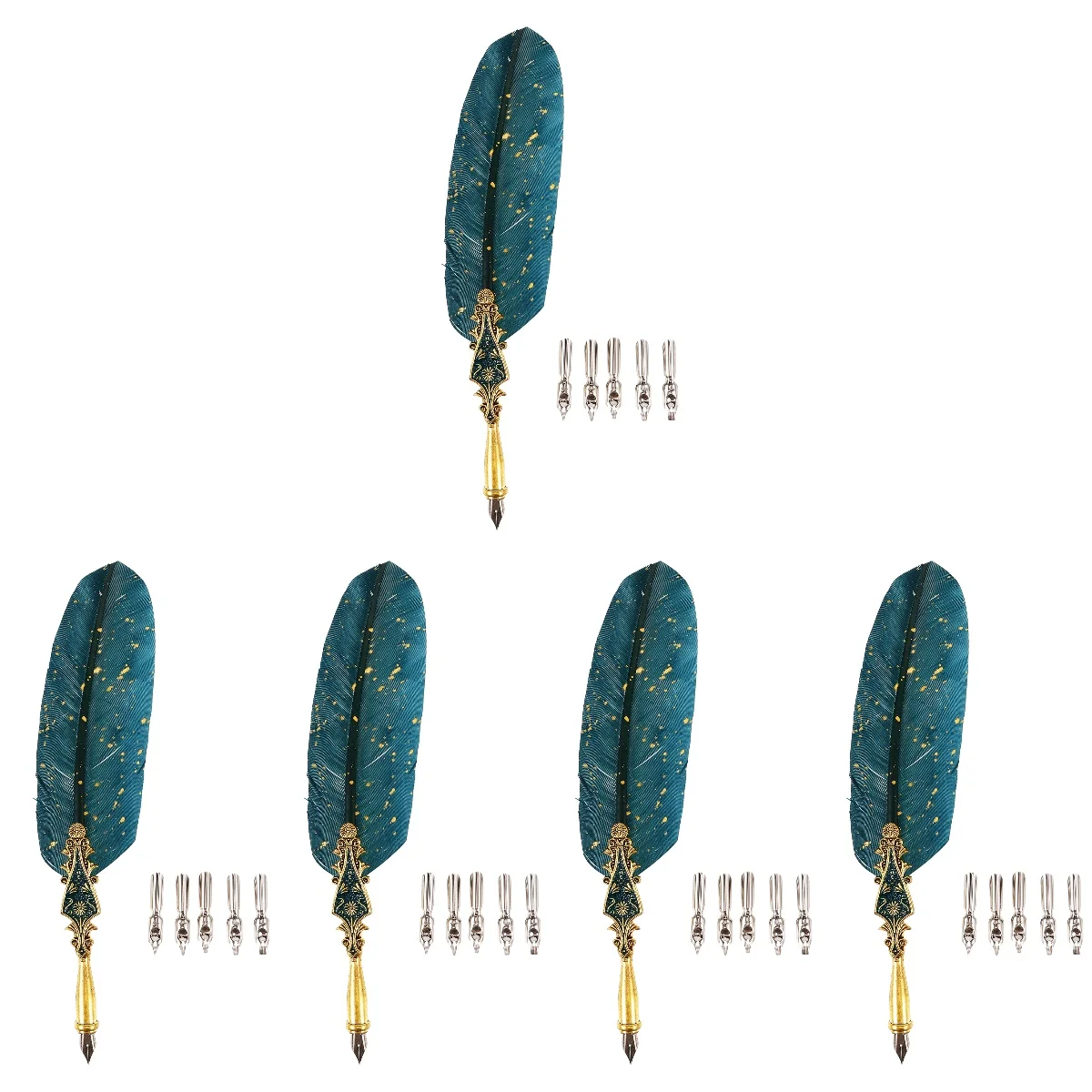 

5pcs 5 Sets Calligraphy Pens for Beginners Drawing Dip Markers Practice Kit Quill Writing Supplies