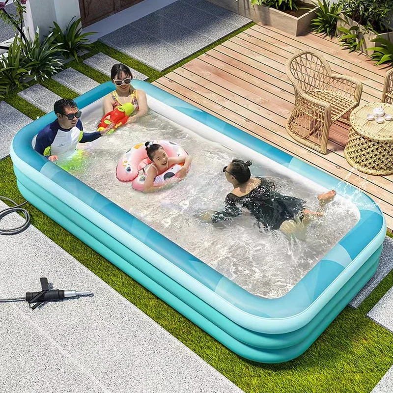 Inflatable swimming pool Thickened family leisure pool Children adult oversized children's swimming pool Outdoor inflatable swim