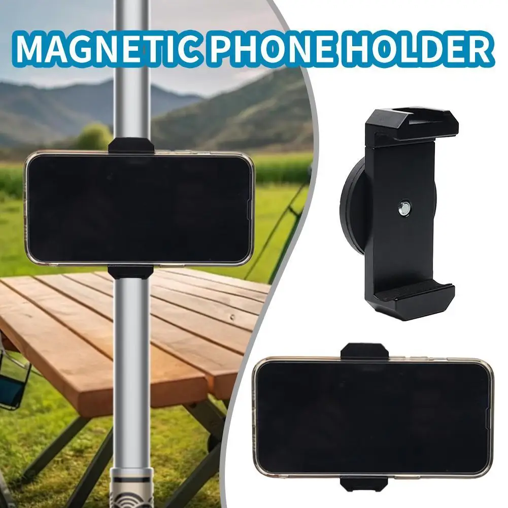 

Gym Magnetic Suction Phone Holder Clip For Magsafe Phone Mount Hands-Free Mobile Phone Bracket Adjustable 60-90mm Clamp