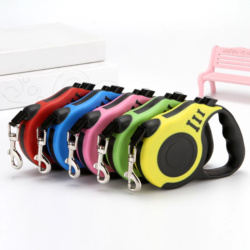 3M/5M Retractable Dog Leash Automatic Retractable Durable Nylon Lead Puppy Outdoor Travel Walking Traction Rope Pet Supplies