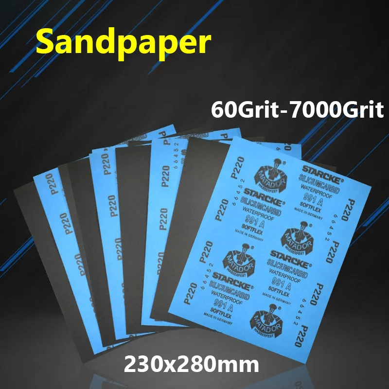 Weiyi Polishing Sanding Wet/dry Abrasive Sandpaper 60grit~7000grit For Furniture Automotive. Craft Polishing Sanding Paper