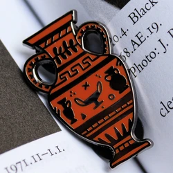 Unique Amphora Hard Enamel Pin Cartoon Greece Vase Pottery Metal Brooch Accessories Fashion Lapel Backpack Jacket Badge Jewelry