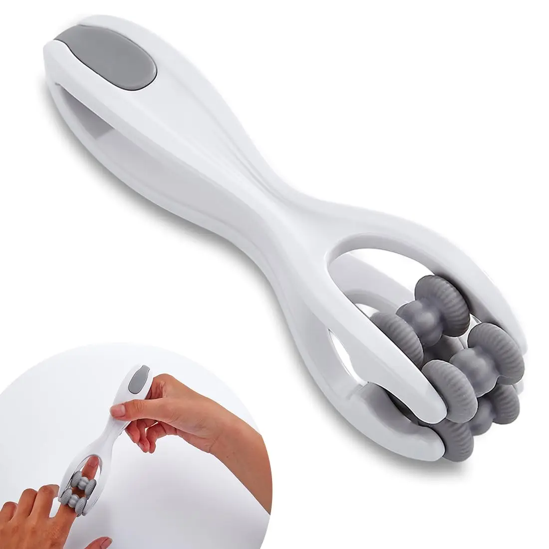 

Finger Massager Dual-Row Roller Design Easy Use Relieve Finger Fatigue Promote Blood Circulation Portable Roller Finger Massager