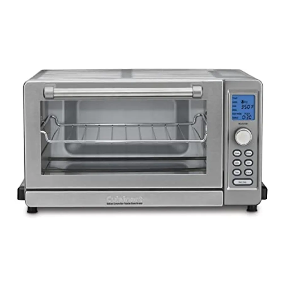 

TOB-135N Deluxe Convection Toaster Oven Broiler Brushed Stainless Silver 4.2 Cu Ft 5 Cooking Modes Digital Display Adjustable R