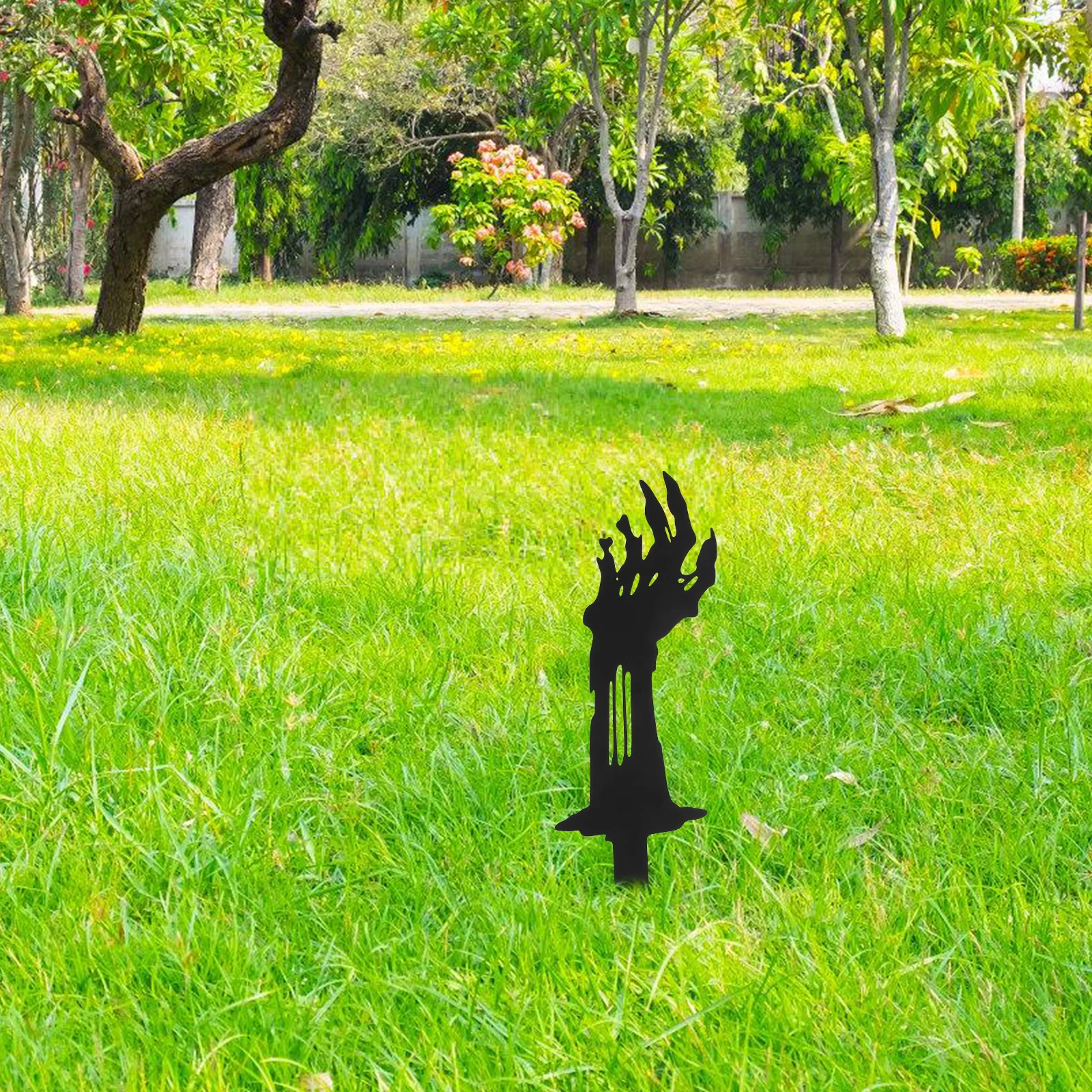 ديكور حصة يدوية للحديقة، زخرفة ساحة معدنية خارجية لدرابزين السياج، ديكور فني لحديقة الهالوين، متين