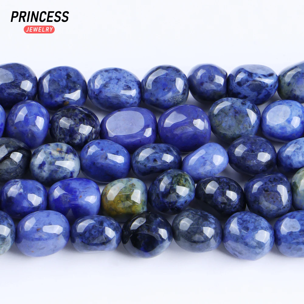 A+ Natural Dumortierite 8-9*9-10mm Irregular Loose Beads for Jewelry Making Bracelet Wholesale Stone Beads DIY Accessories