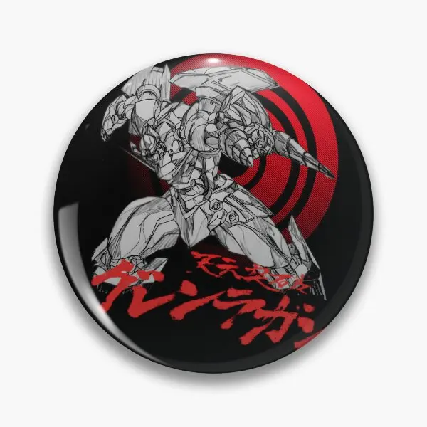 Gurren Lagann  Soft Button Pin Creative Funny Decor Gift Brooch Lapel Pin Fashion Metal Cartoon Badge Collar Jewelry Clothes