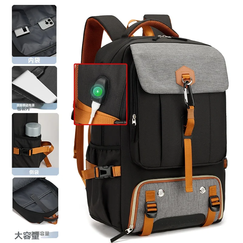 Mochila de exterior para viaje, mochila de camping impermeable de 50L para mujeres y hombres, mochila con compartimento para z