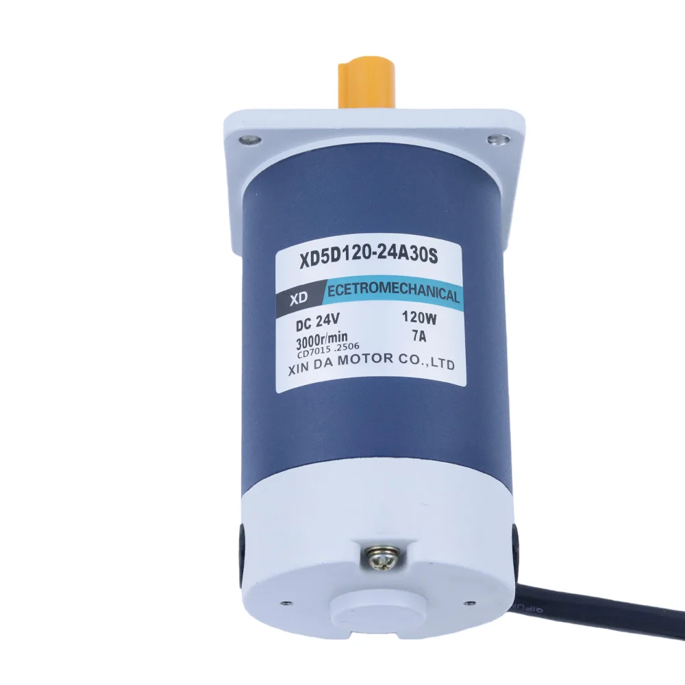 DC 12V 24V Permanent Magnet Motor High Speed 1800rpm 3000rpm 120W DC Speed Regulation Reversible High Torque Electric Motor