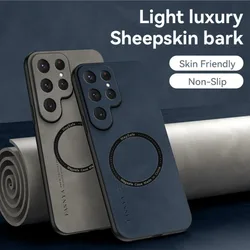Deri Kılıf Samsung S25 S24 S23 Ultra Artı FE A56 A36 A26 A16 A06 A55 A35 25 15 05/S Manyetik Magsafe Kablosuz Şarj Kılıfları