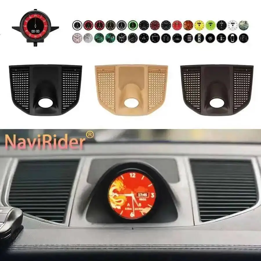 For Porsche macan 2014-2021 New Upgrade LCD Car Stopwatch Interior Dashboard Central Clock Compass Time Electronic Meter
