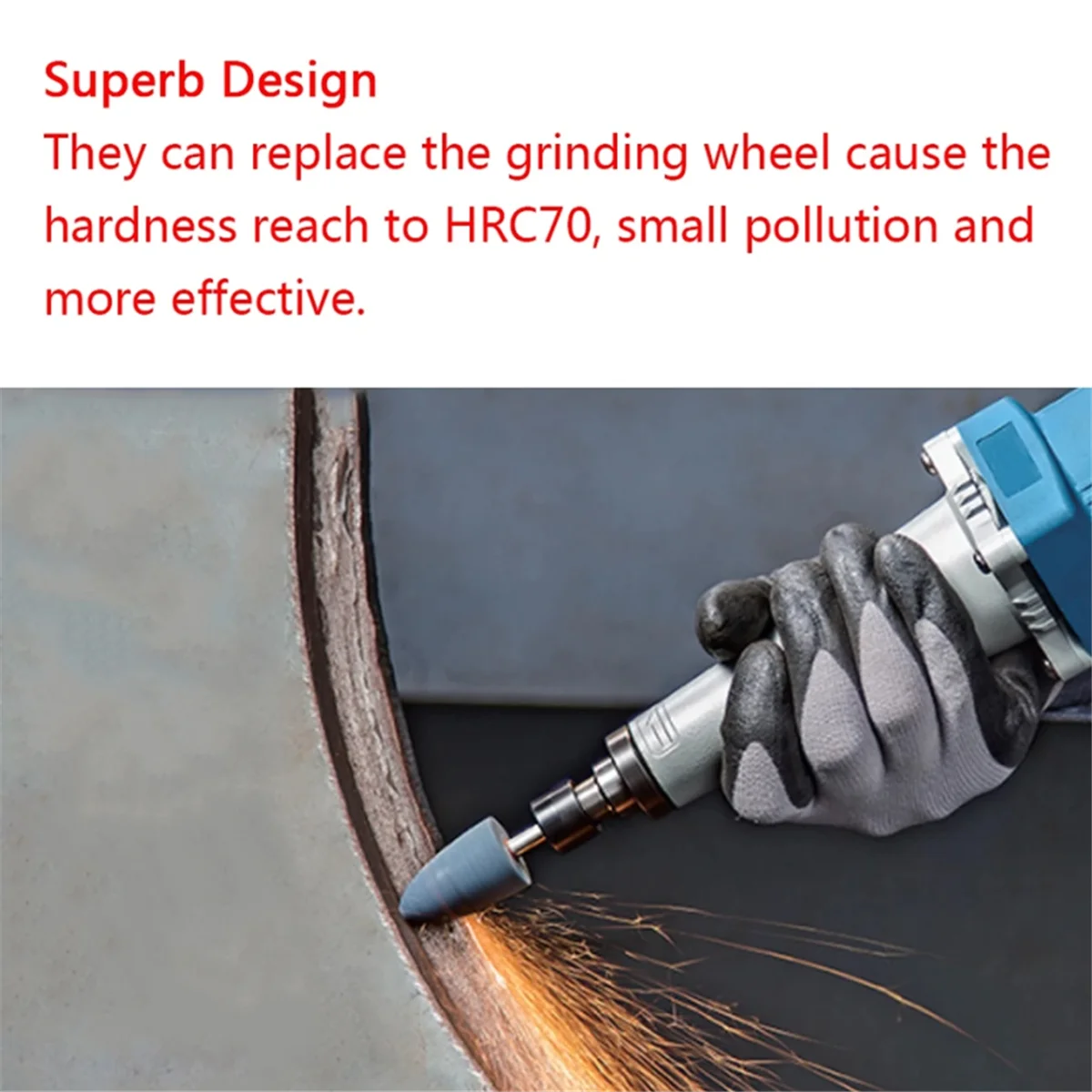 ABNJ 10pcs Polishing-Head Wheel-Head Abrasive Mounted for -Rotary Power Tool Electric Grinding Stone -Accessories