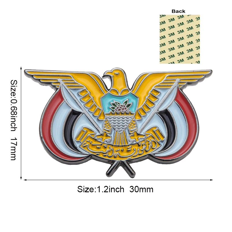 Qatar & Saudi Arabia Mobile Phone 3M Sticker Badge Metal Pin Broooches Pins