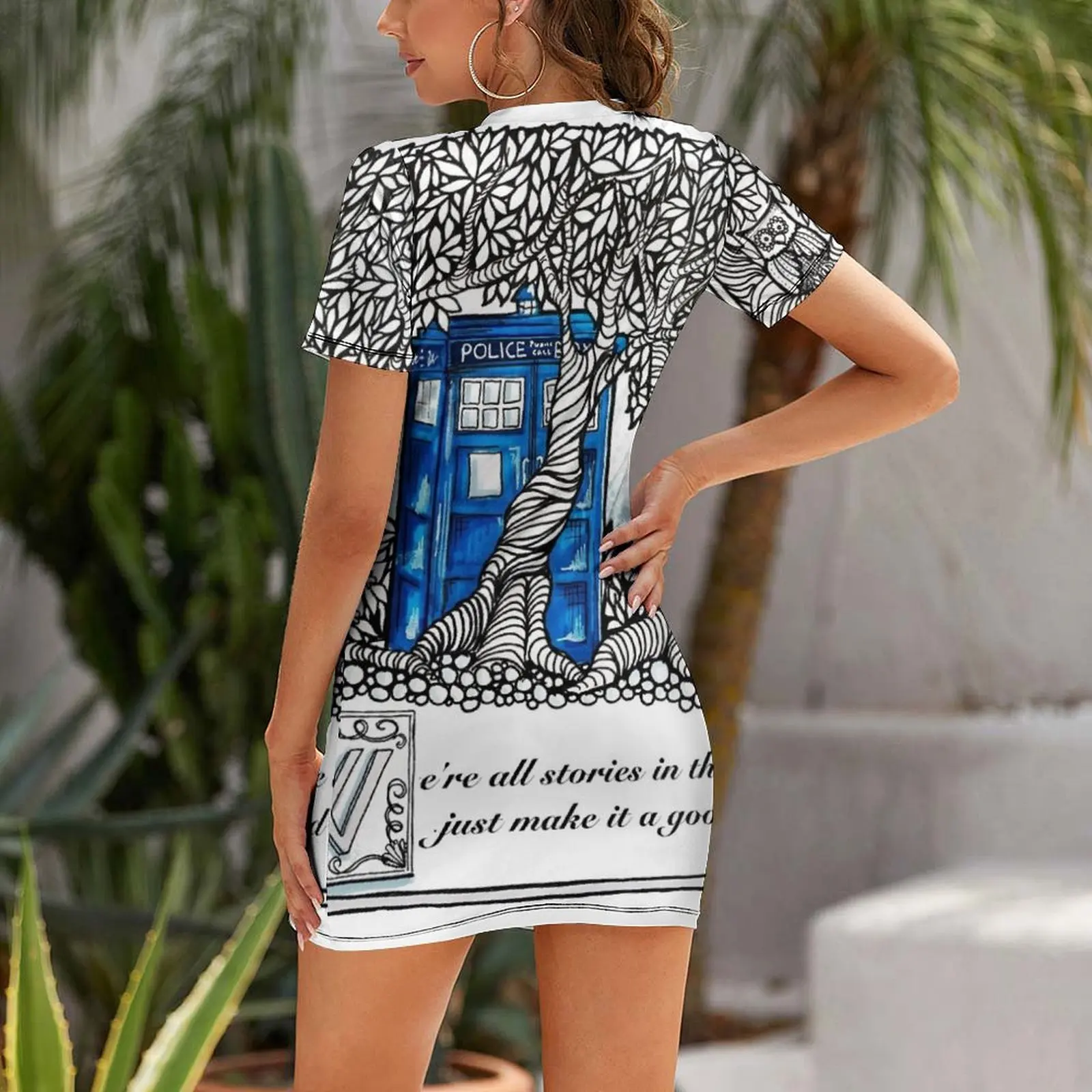 We're all stories in the end... Short Sleeved Dress summer dress women's fashion dresses sexy short dresses daring Dress