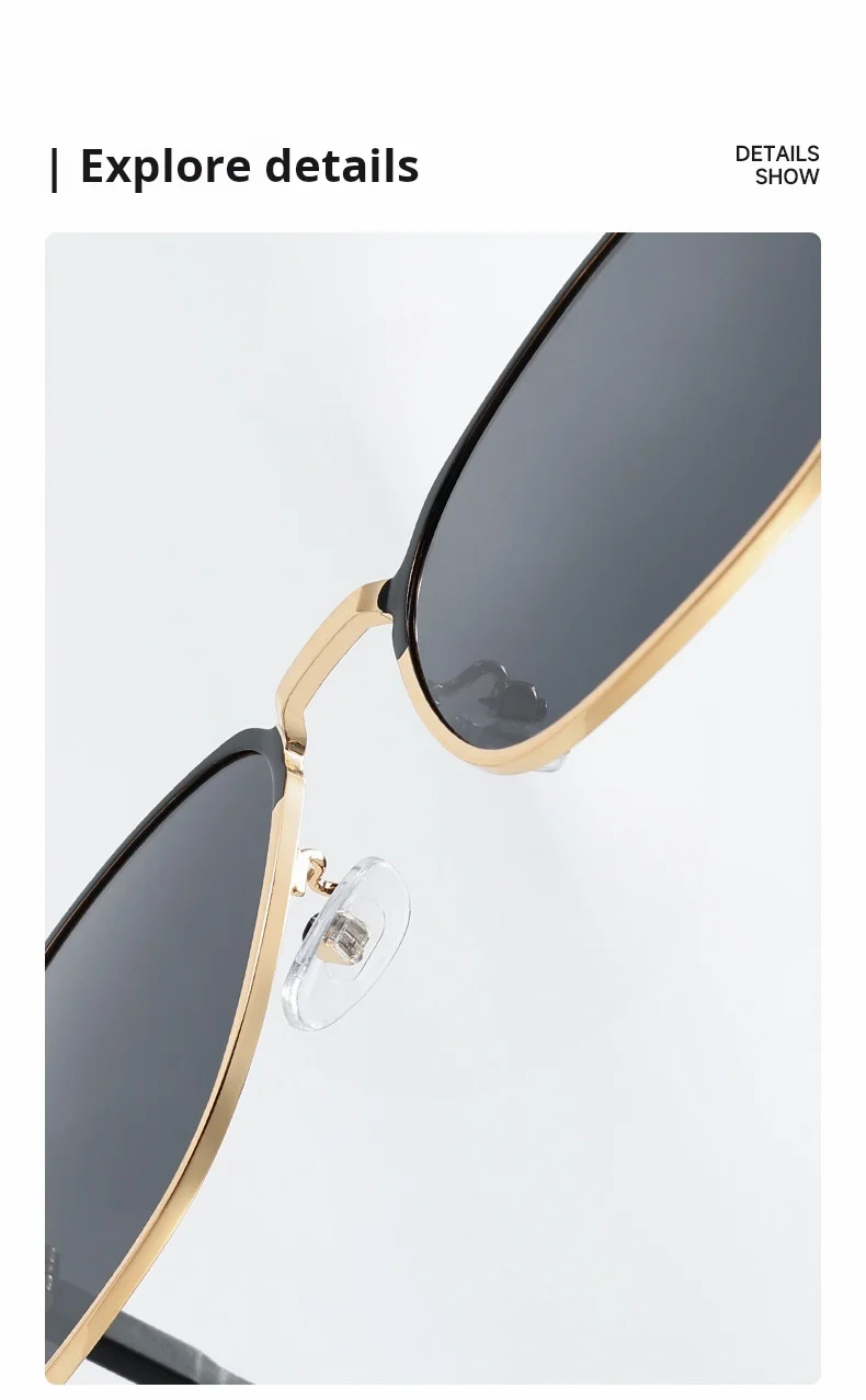 Neue polarisierte Sonnenbrille für Herren, modisch, UV400-beständig, Sonnenbrille zum Fahren, Angeln, individuell verschreibungspflichtig, Damen 8619 – Detail 2