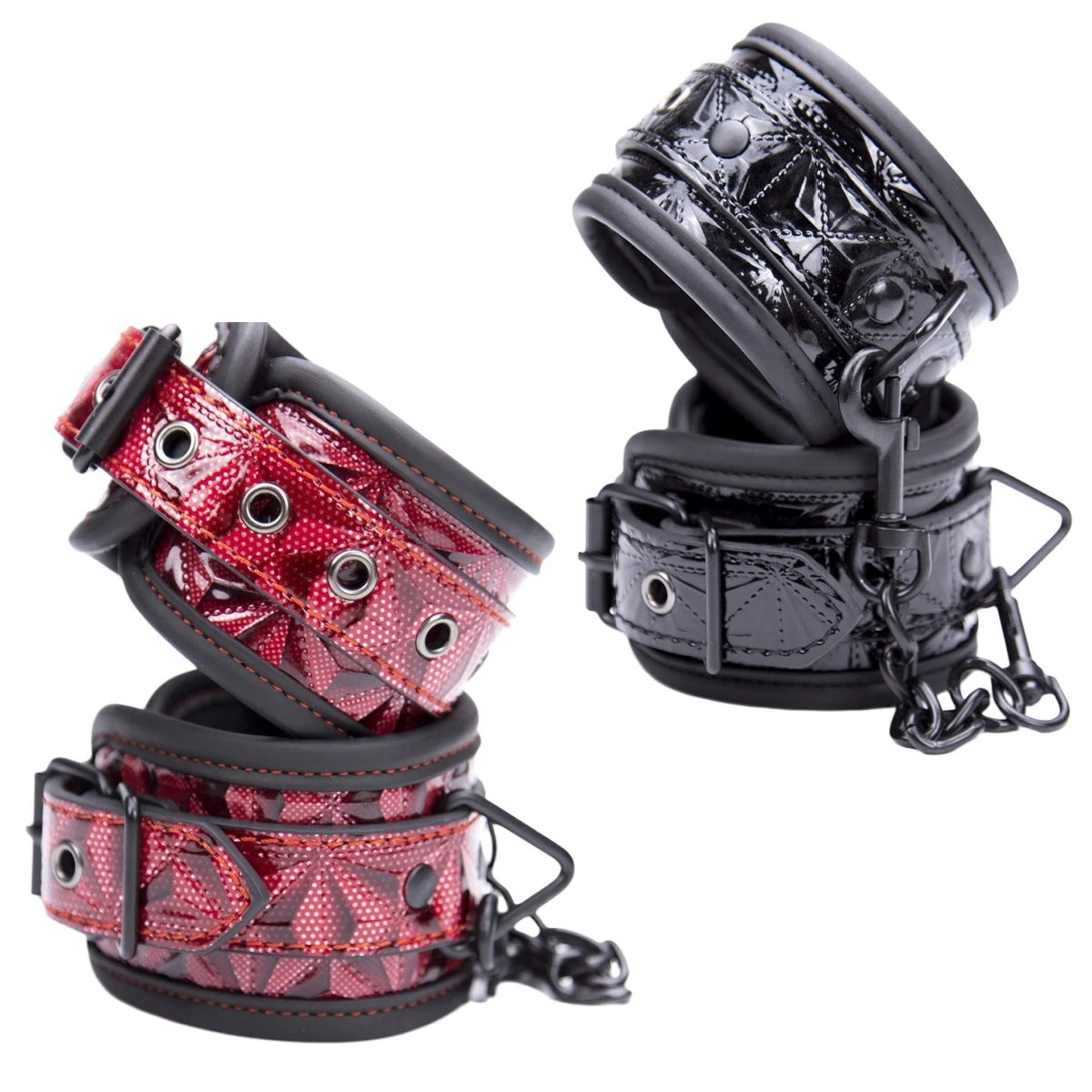 Pu Leather Handcuffs And Footcuffs Fashion Game Party Binding Suitable For Cosplay Costume Accessories Stage Performance Props