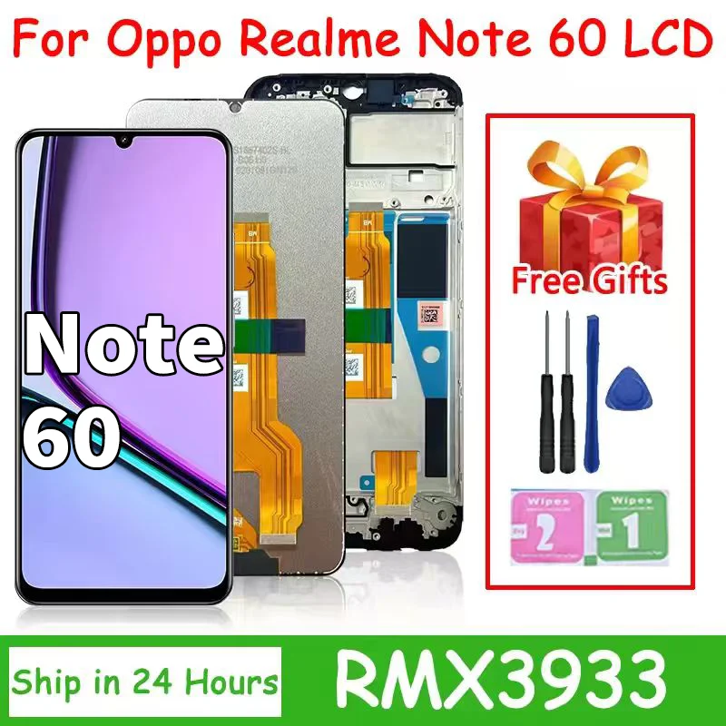 �y�Z�[�����z6.74�C���` Oppo Realme Note 60 �f�B�X�v���C Realme Note60 RMX3933 LCD �f�B�X�v���C �^�b�`�X�N���[���f�W�^�C�U�[�A�Z���u�������p