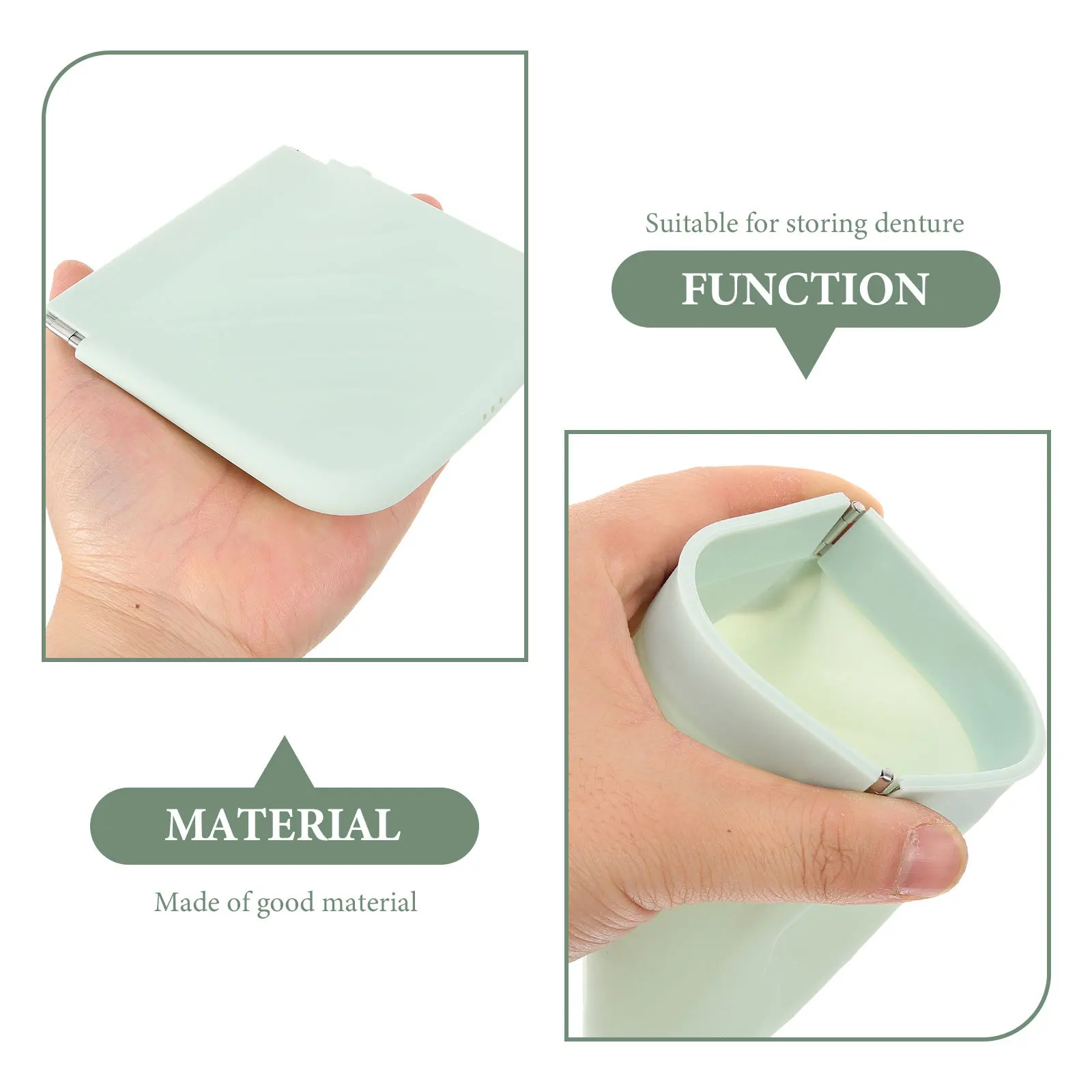 

Silicone Denture Case Small Portable Retainer Holder Travel Storage Box Brace Protector Convenient Dental Keeper