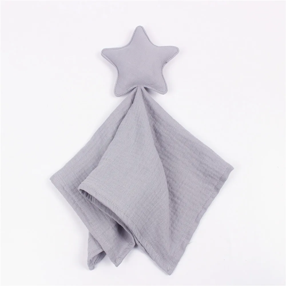 Baby cotton Muslin Comforter Blanket Soft Newborn Moon Star Sleeping Dolls Kids Sleep Toy Soothe Appease Towel Bibs Saliva Towel