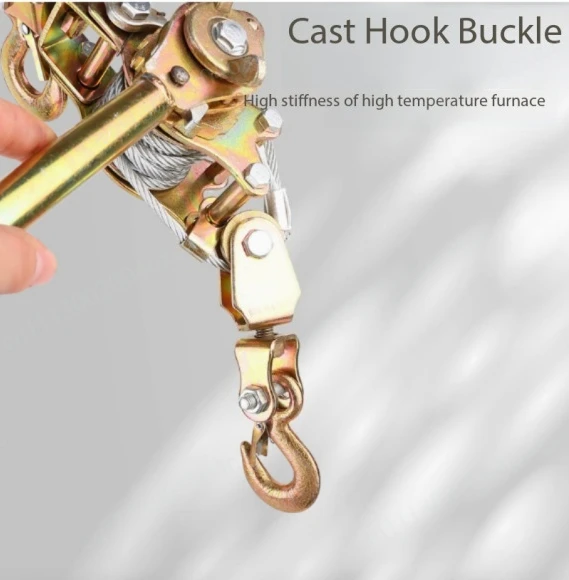 1T 2T Double hook tensioner tensioning tool manual wire rope tensioner electrician ratchet tightener tightening pliers