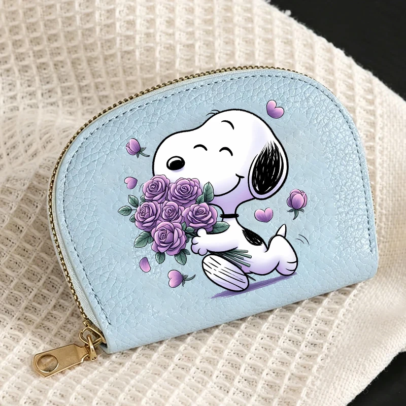 Милые-женские-кошельки-из-искусственной-кожи-с-Снупи-мультяшные-аниме-кошельки-для-id-карт-на-молнии-с-несколькими-отделениями-для-карт-полукруглые-кошельки-для-монет