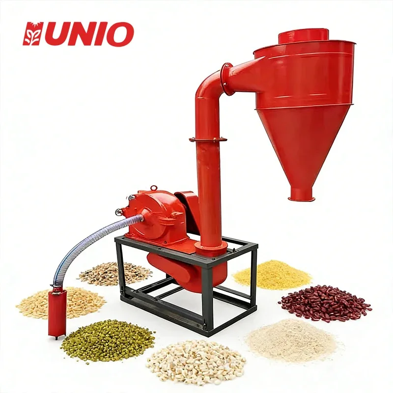 

UNIO High Quality Industrial Agricultural Self-Priming Motor Gear Crusher For Corn Grain Feed Miscellaneous Grains